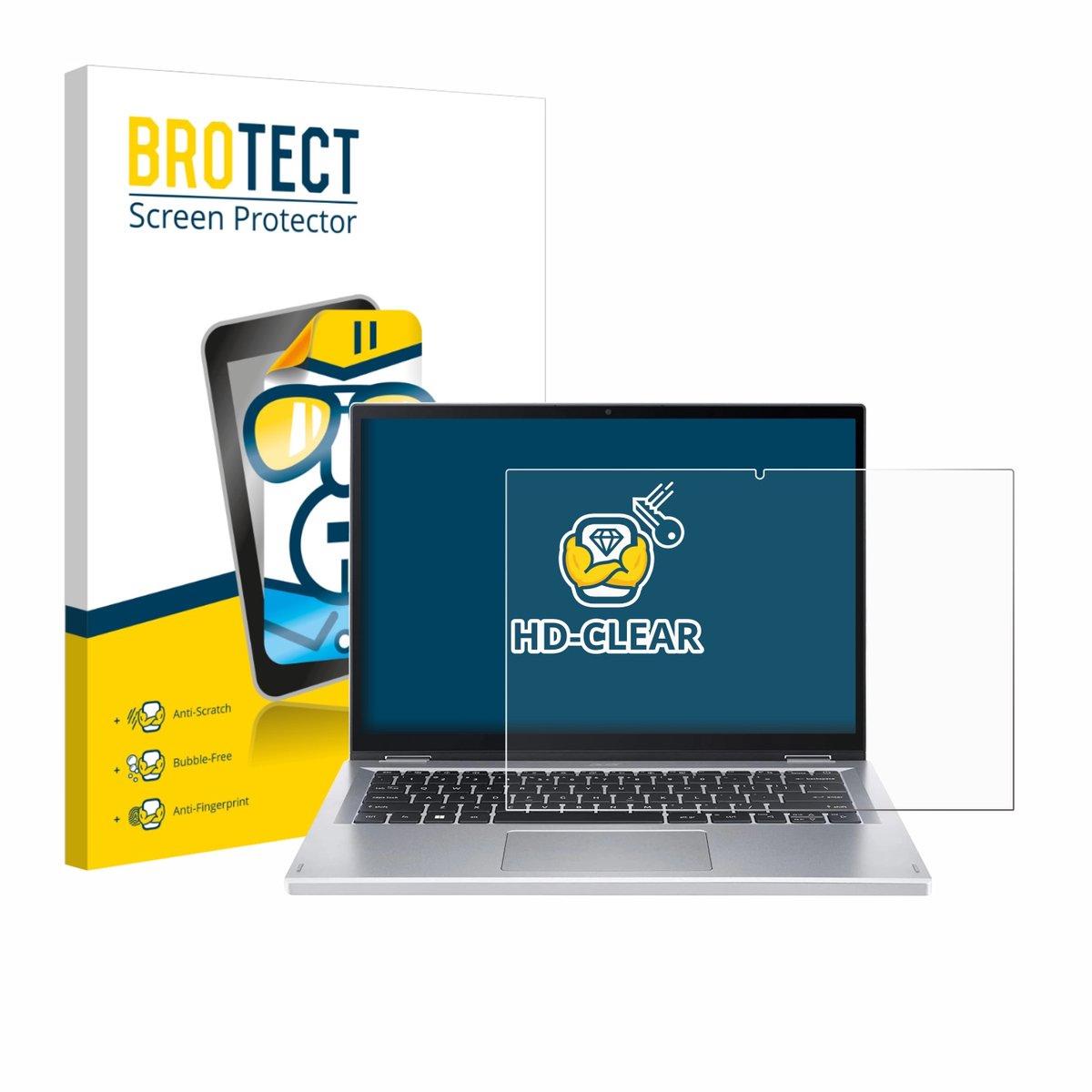 BROTECT - Screenprotector voor Acer Aspire Go Spin 14 - Folie Beschermfolie transparant