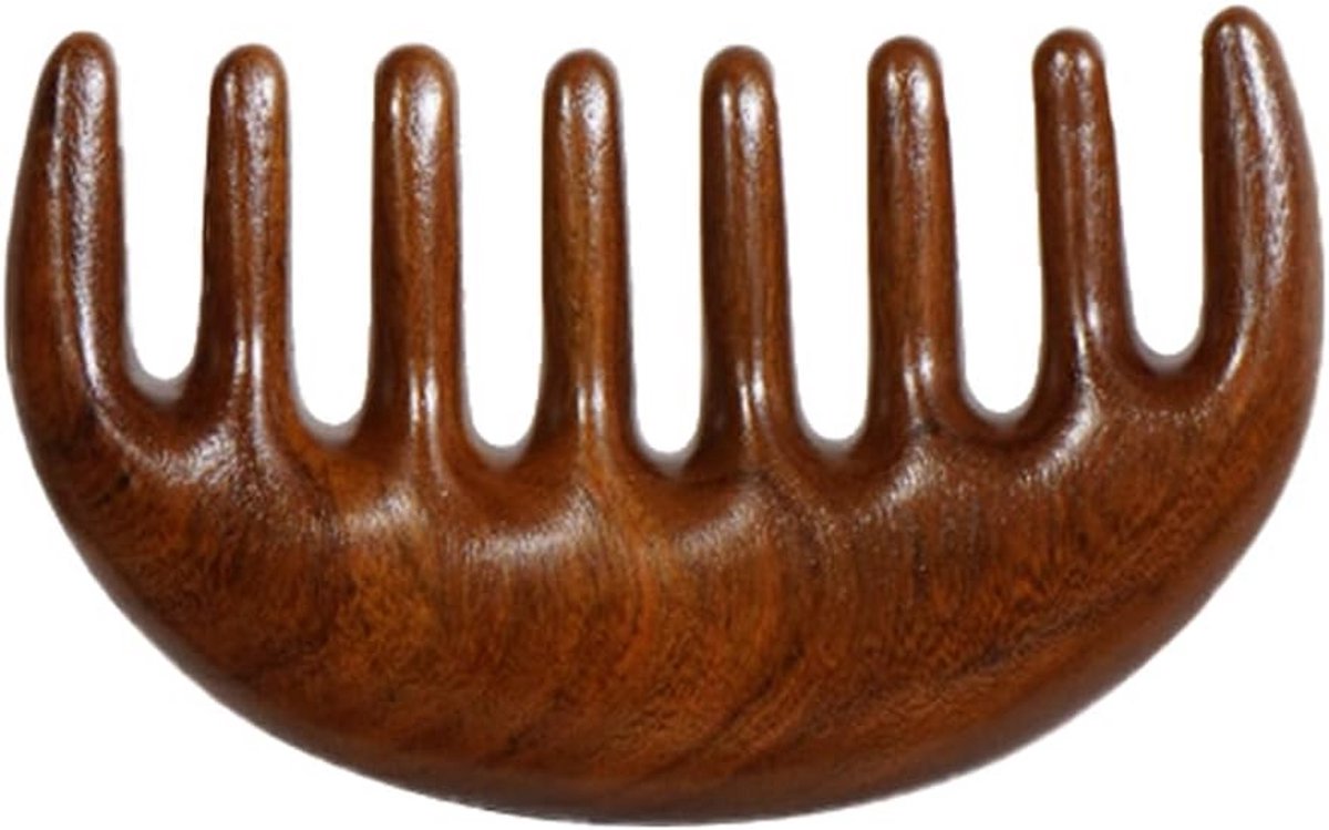 Multifunctionele Gua Sha Haarkam van Hout - Voor Hoofdverzorging en Ontspanning