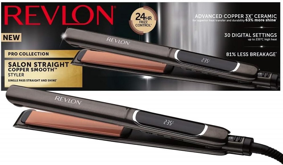 Salon Stijltang Extra Lang met Beweegbare Platen - 125 mm
