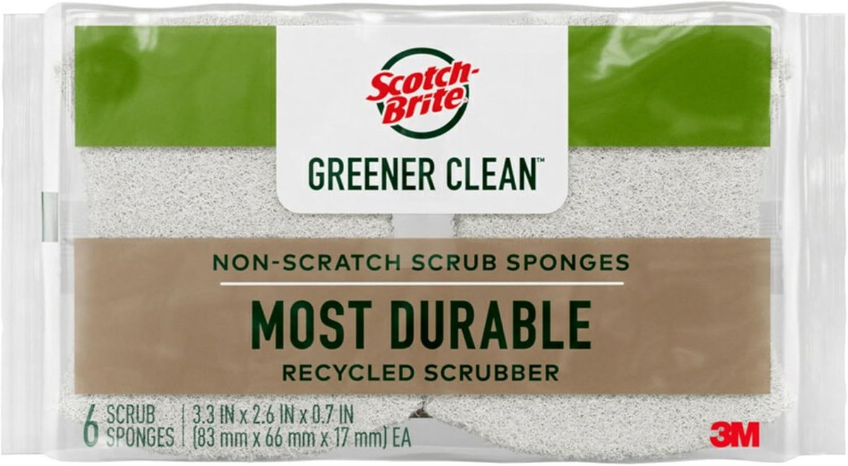 Niet-kras Schoonmaakspons - 100% Gerecycled Schrobmateriaal