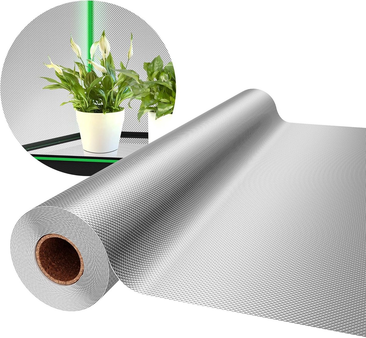 Reflecterende Mylar Folie Rol 4 FT x 25 FT voor Kweekruimtes