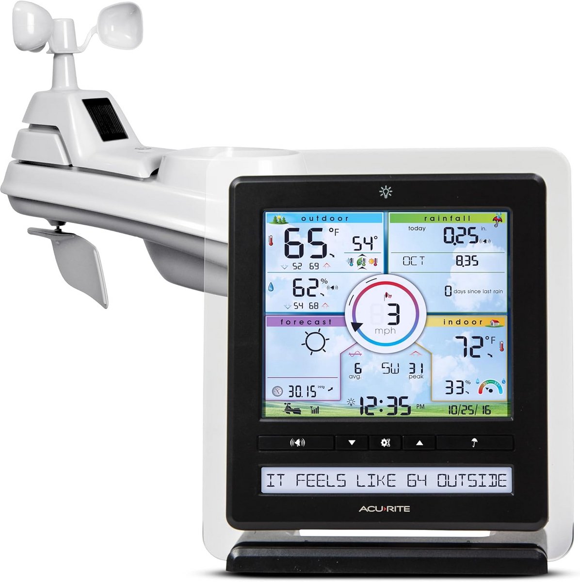 Professioneel Weerstation met 5-in-1 Sensor en PC Aansluiting