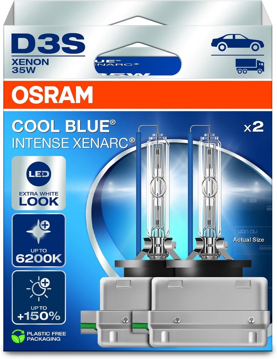 Xenonkoplamp D3S met 150% meer helderheid en 6200K kleurtemperatuur