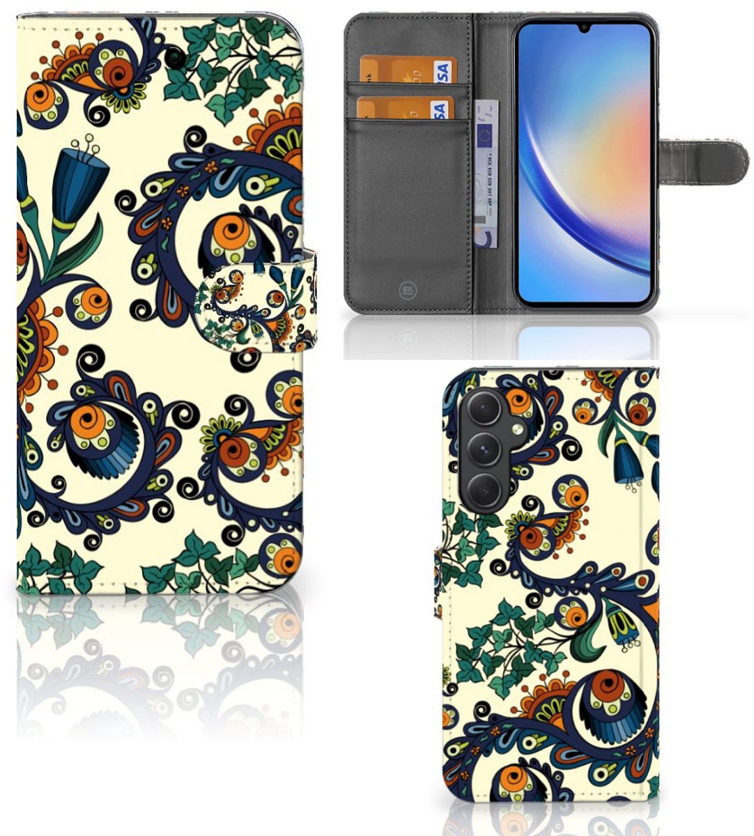 Wallet Case Samsung Galaxy A24 4G Barok Flower