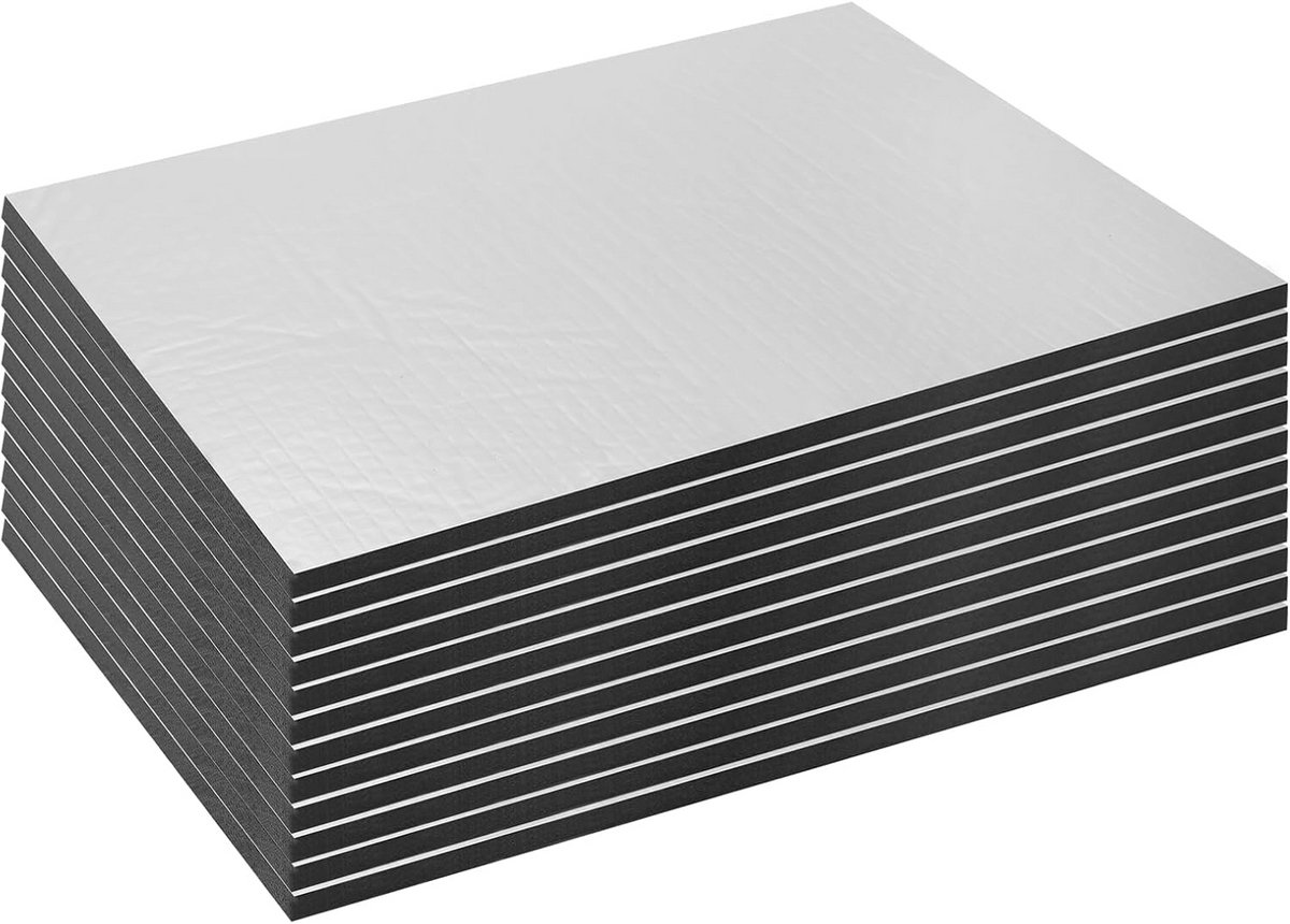Geluiddempende Isolatiemat 12 Stuks - Waterdichte Zelfklevende Aluminium Butyl Voor Auto