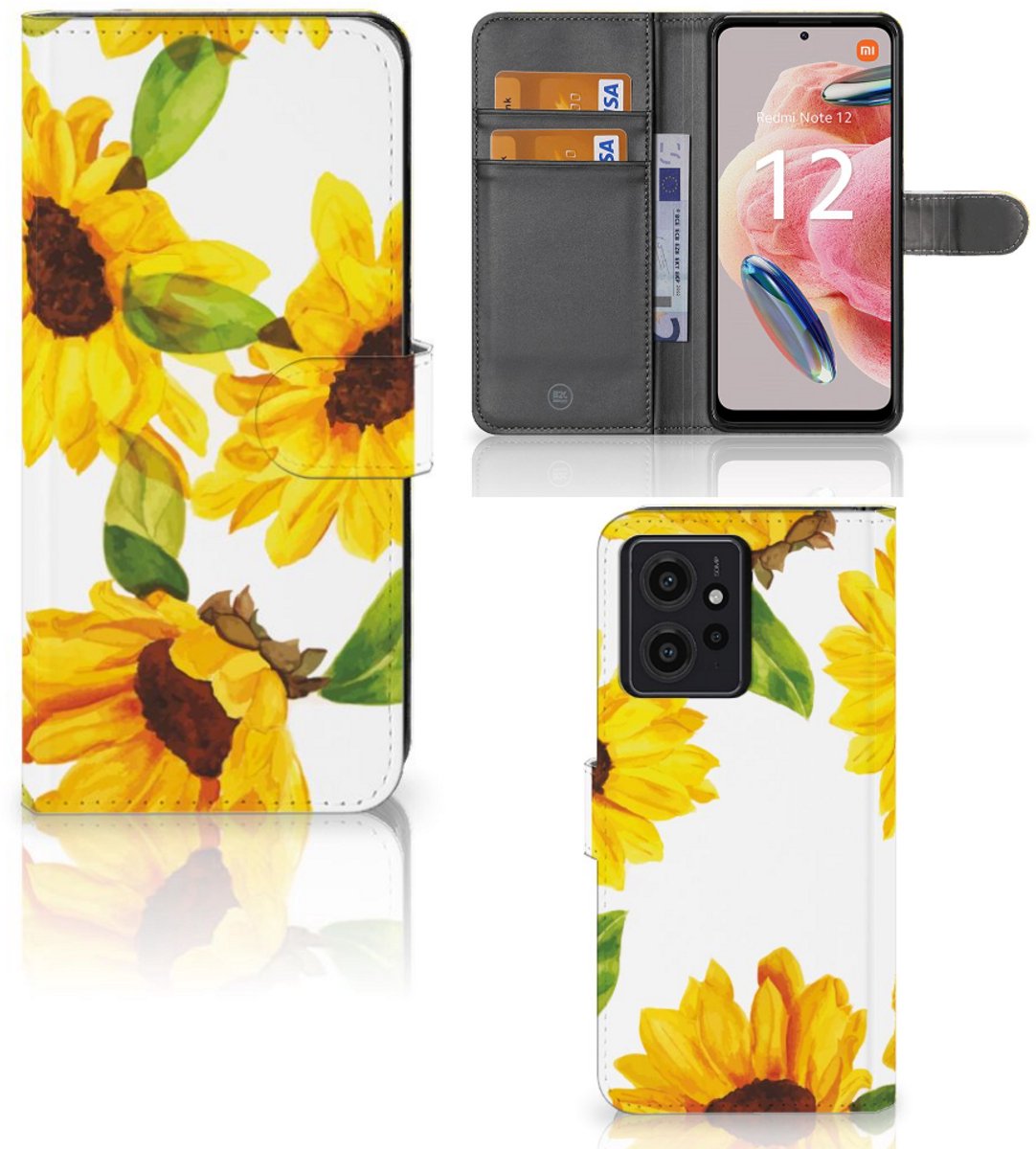 Hoesje voor Xiaomi Redmi Note 12 4G Zonnebloemen