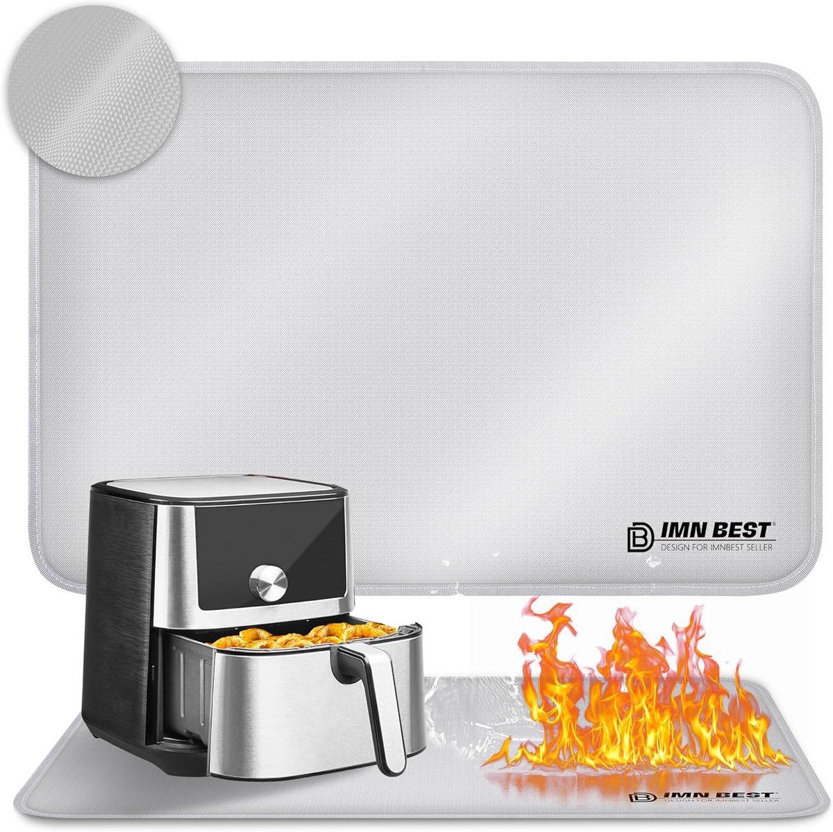Hittebestendige Kookmat voor Airfryer - 45 x 35 cm - Vuurvast en Antislip