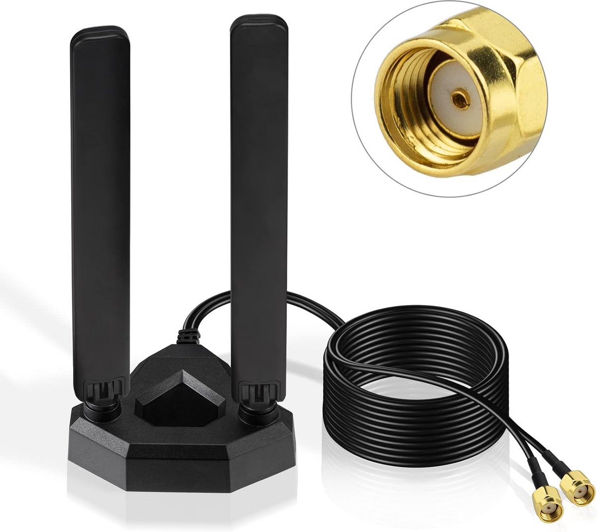 High-Gain WiFi6E Antenne met Magnetische Basis en Tri-Bandondersteuning