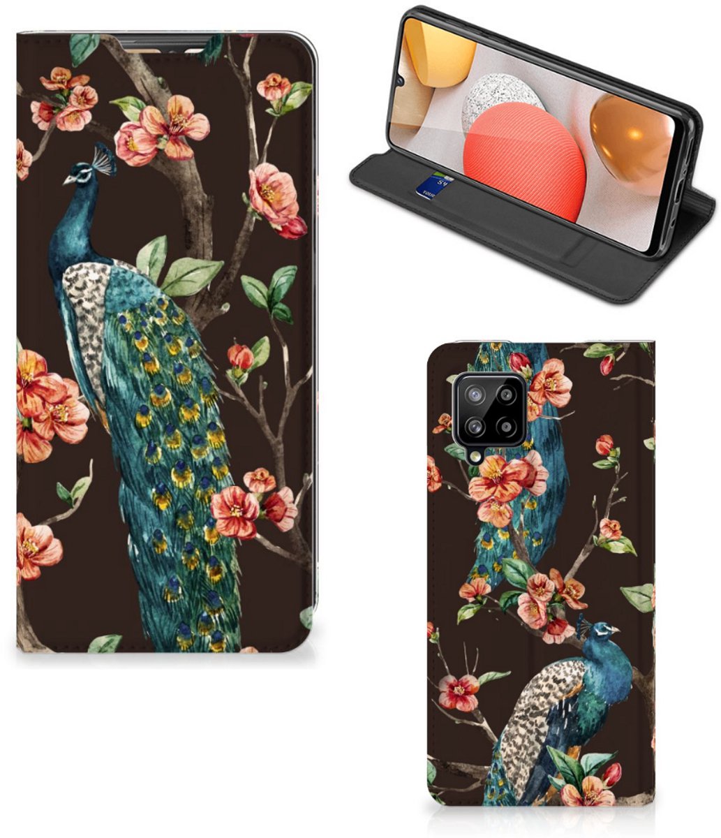 Samsung Galaxy A42 Hoesje maken Pauw met Bloemen