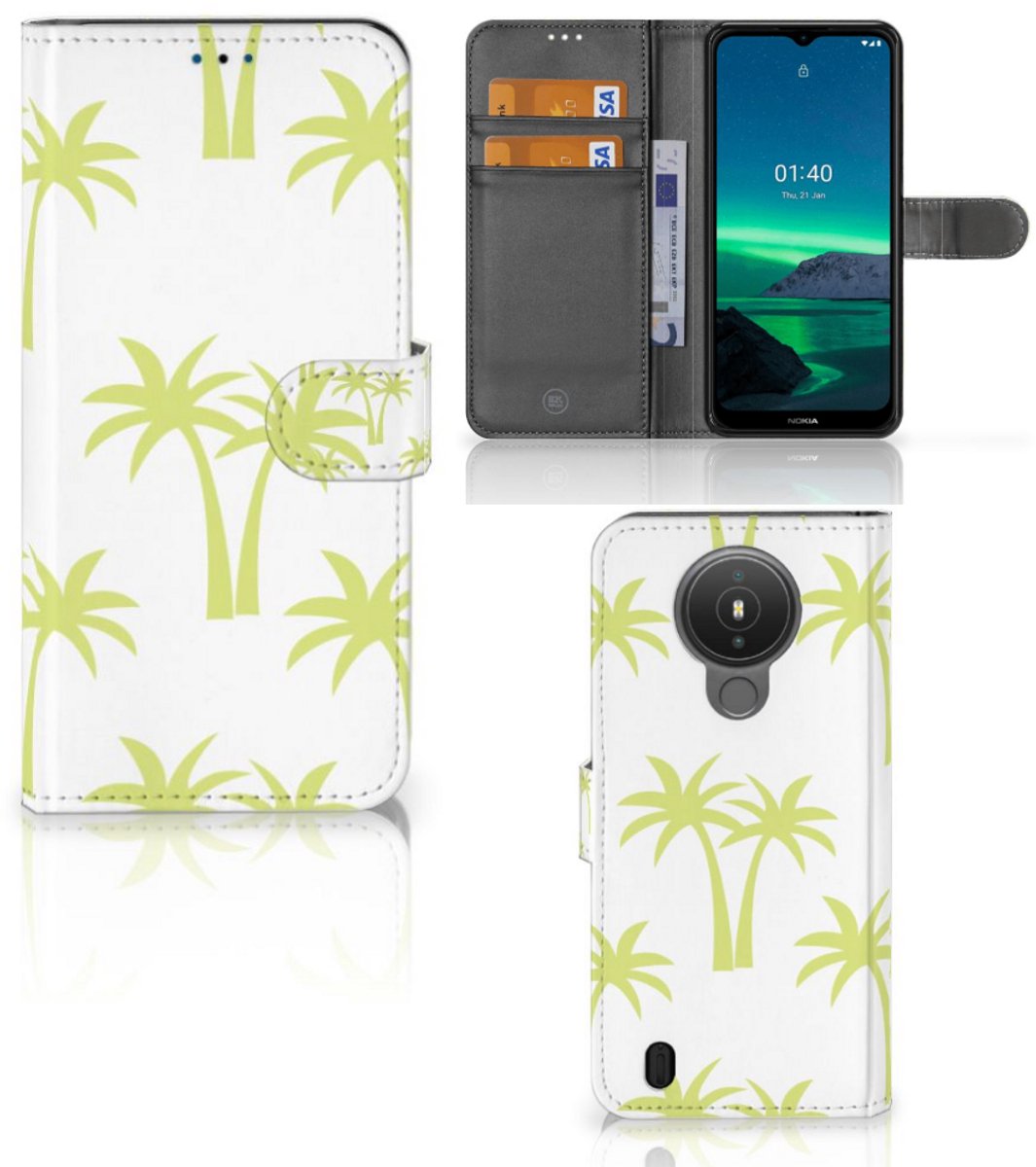 Nokia 1.4 Hoesje Palmtrees