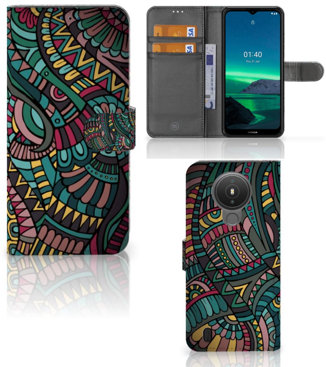 Nokia 1.4 Telefoon Hoesje Aztec