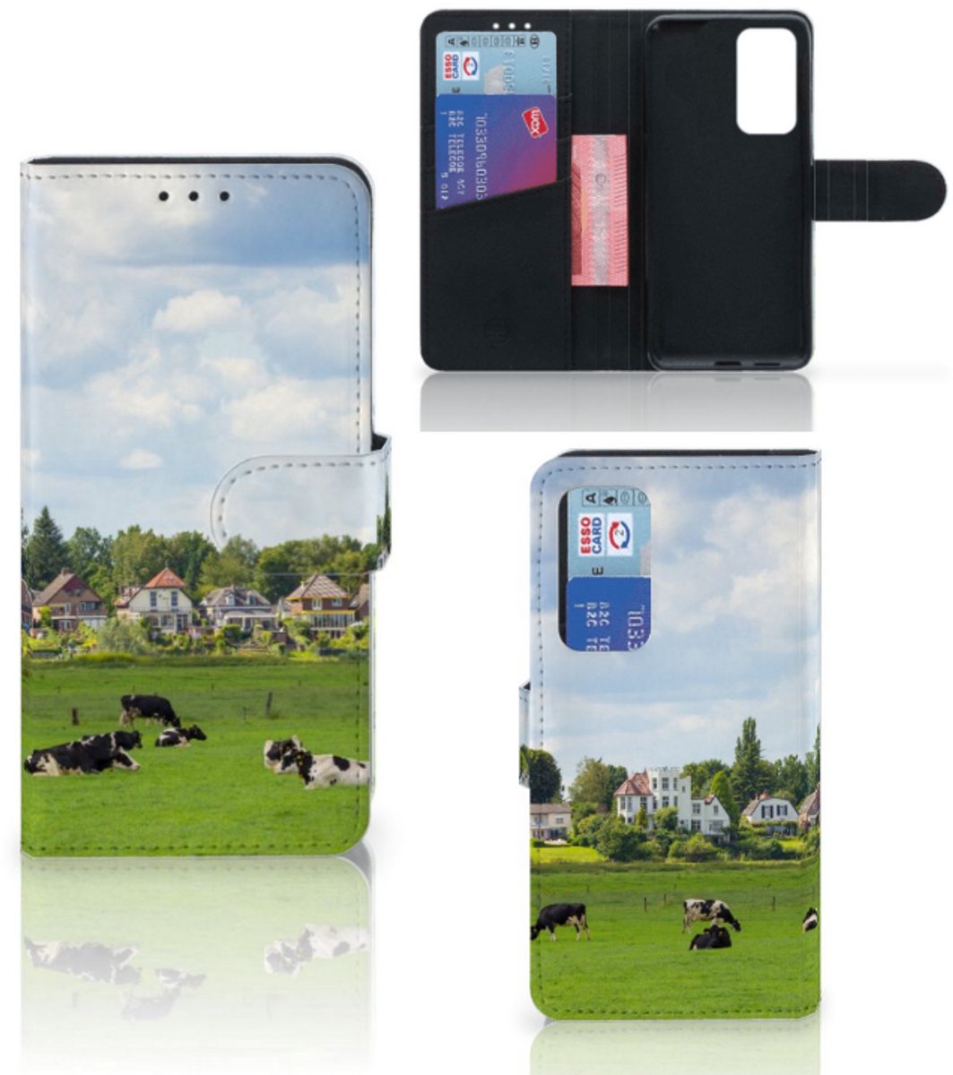 Huawei P40 Telefoonhoesje met Pasjes Koeien