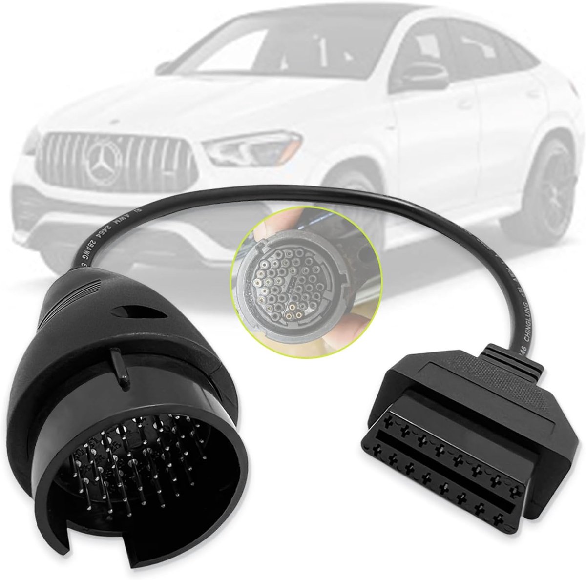 OBDII Diagnose-adapterkabel voor Mercedes - 38-pins naar 16-pins