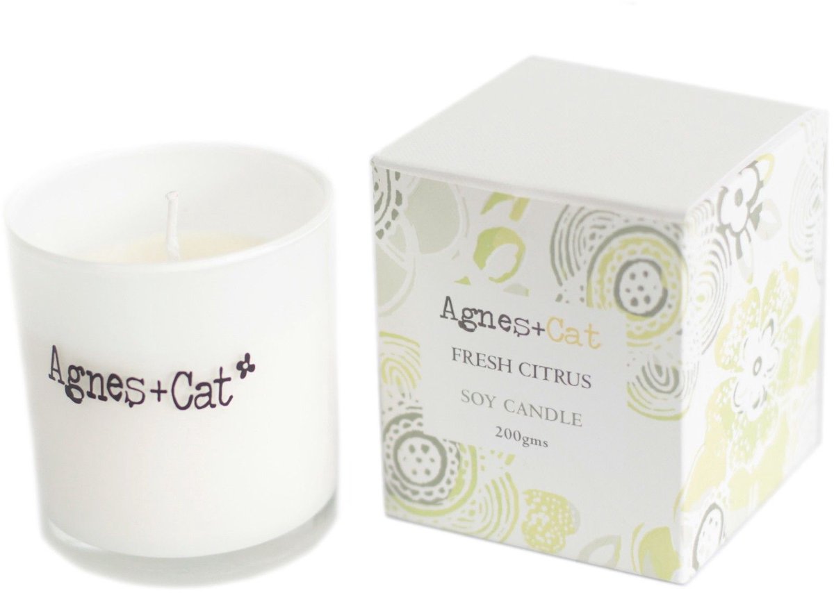 2 x Soy wax Geurkaars in Glas - Citrus - 200ML - 30 Branduren - Veganistisch