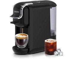 ShopWizz Koffiemachine - Koffiezetapparaten - 4-in-1 - Cups Apparaten - Gemalen Koffie - Koffiepads - Koffiezetapparaat - Zwart