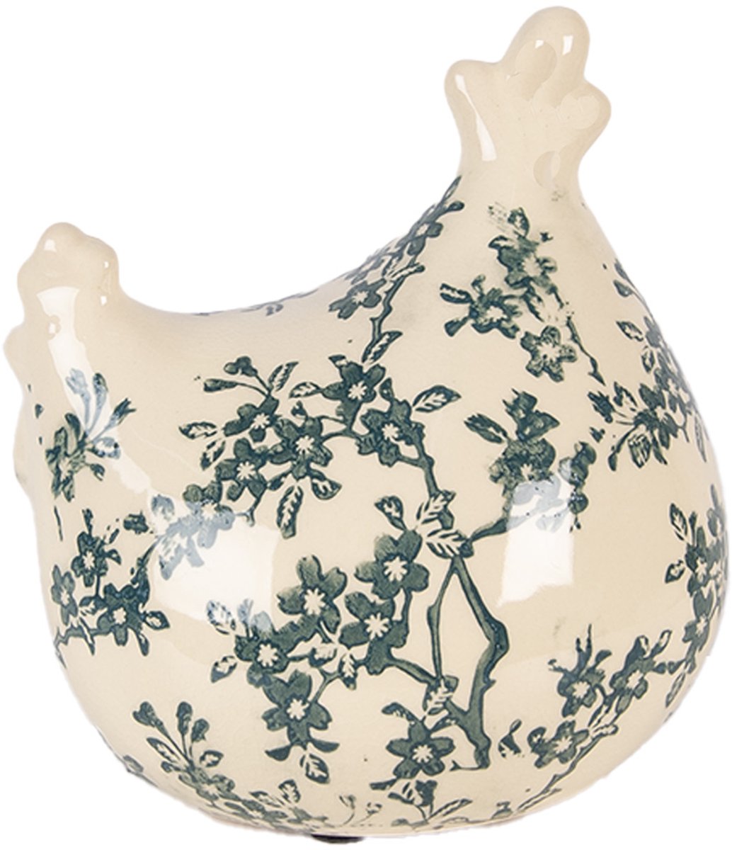 Decoratie Beeld Kip 12x11x13 cm Beige Keramiek