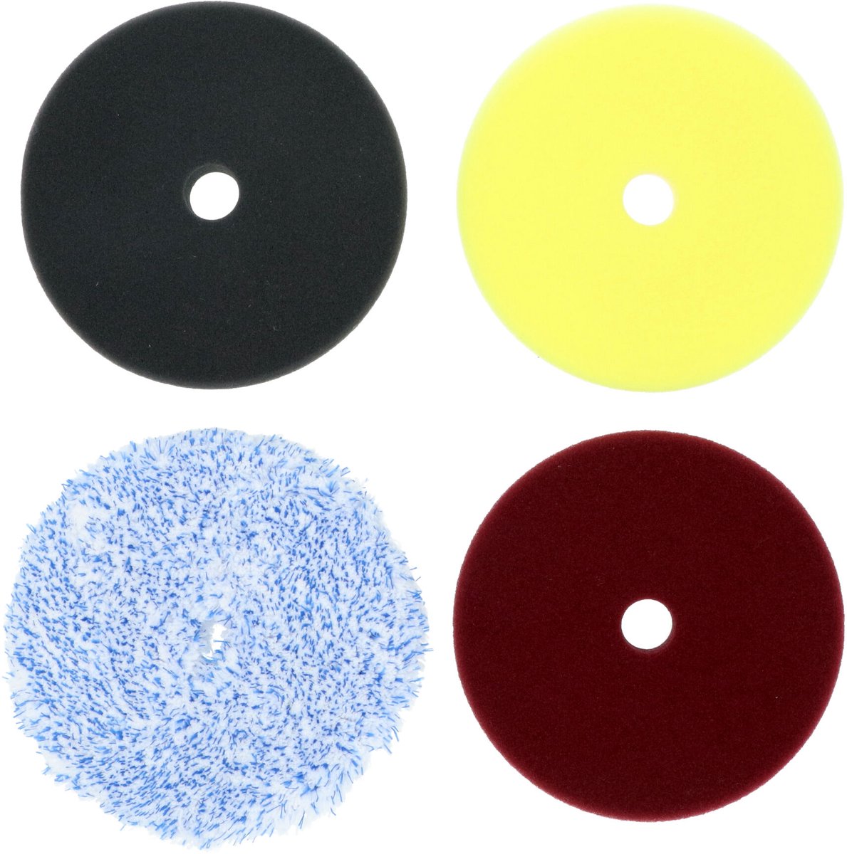Carpoint set polijst pads - 4 hardheden - soft/medium/hard/multistep - 5"