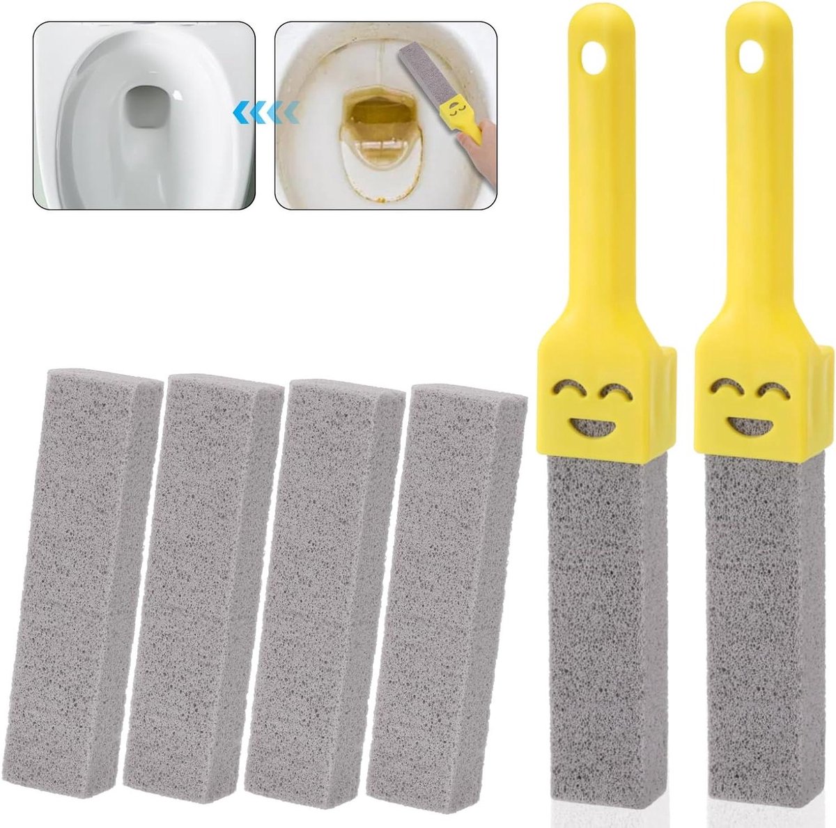 Puimsteen Sticks voor Toilet Reiniging - Set van 6 - Badkamer, Zwembad, Kalkverwijderaar