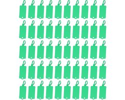 Hergebruikbare Plastic Labels - 100 Pcs - Waterproof Shipping Labels - Labeling - Security Seals - Writable Marker Bands - Hanging Tags - Opslag Tag - Groen
