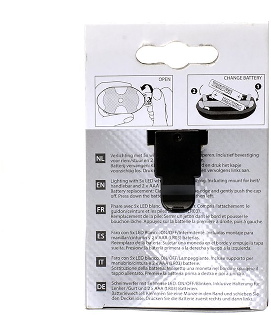 Simson Batterij voorlicht - 5 LED's - Handige bevestiging - Inclusief batterijen — afbeelding 4