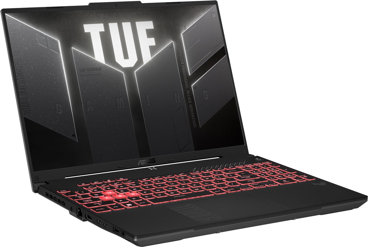 ASUS TUF Gaming A16 FA607NUQ‑RL009W - Gaming Laptop - 16 inch - Full HD+ - AMD Ryzen 7 - 16GB/512GB - RTX 4050 - Wi‑Fi 6 — afbeelding 6