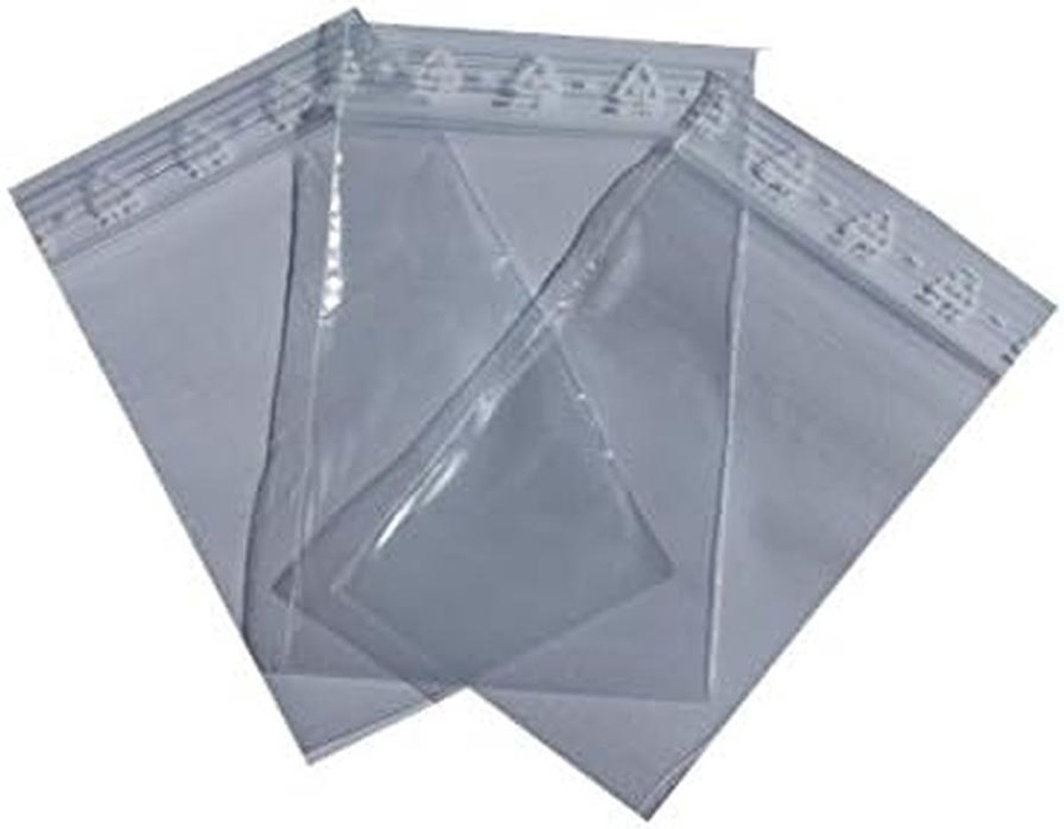 Set van 100 LDPE hersluitbare zakjes met clipsluiting 120x180 mm