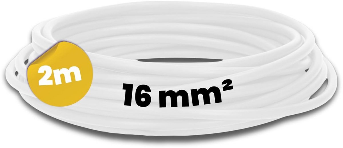 16 mm² Witte Flexibele Installatiekabel H07V-K 2 Meter voor Schakelkasten