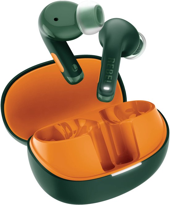 Draadloze Twins Fuse 2 oordopjes met Hybrid ANC, 36 uur batterij, Bluetooth Multipoint, IPX4 waterbestendig