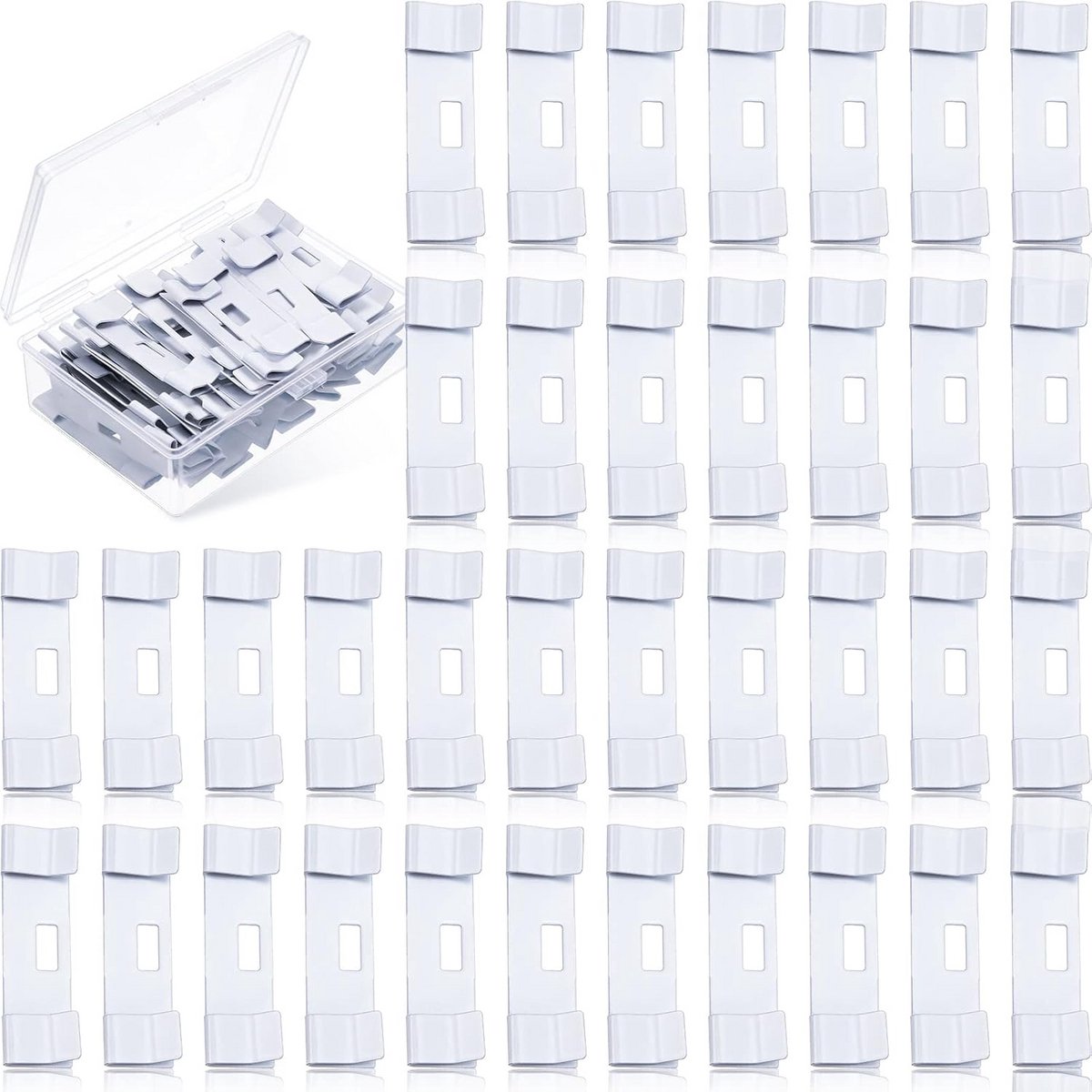 50x Reparatieclips Verticale Jaloezieën Lamellen & Ophanghaakjes - Wit