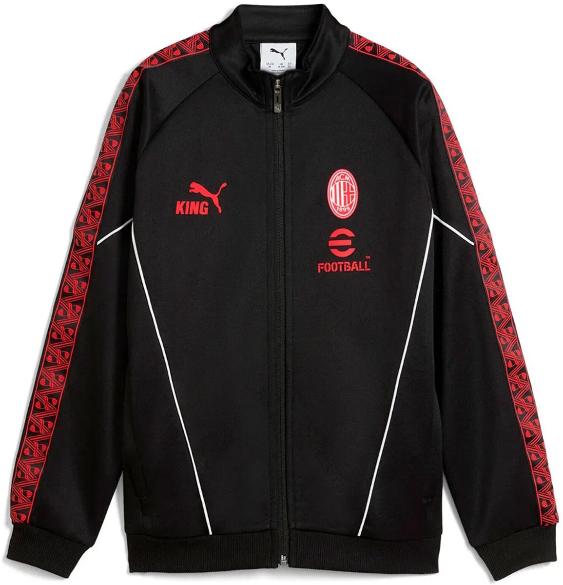 Puma Ac Milan King Anthem Jas Zwart 13-14 Years Jongens,Meisjes