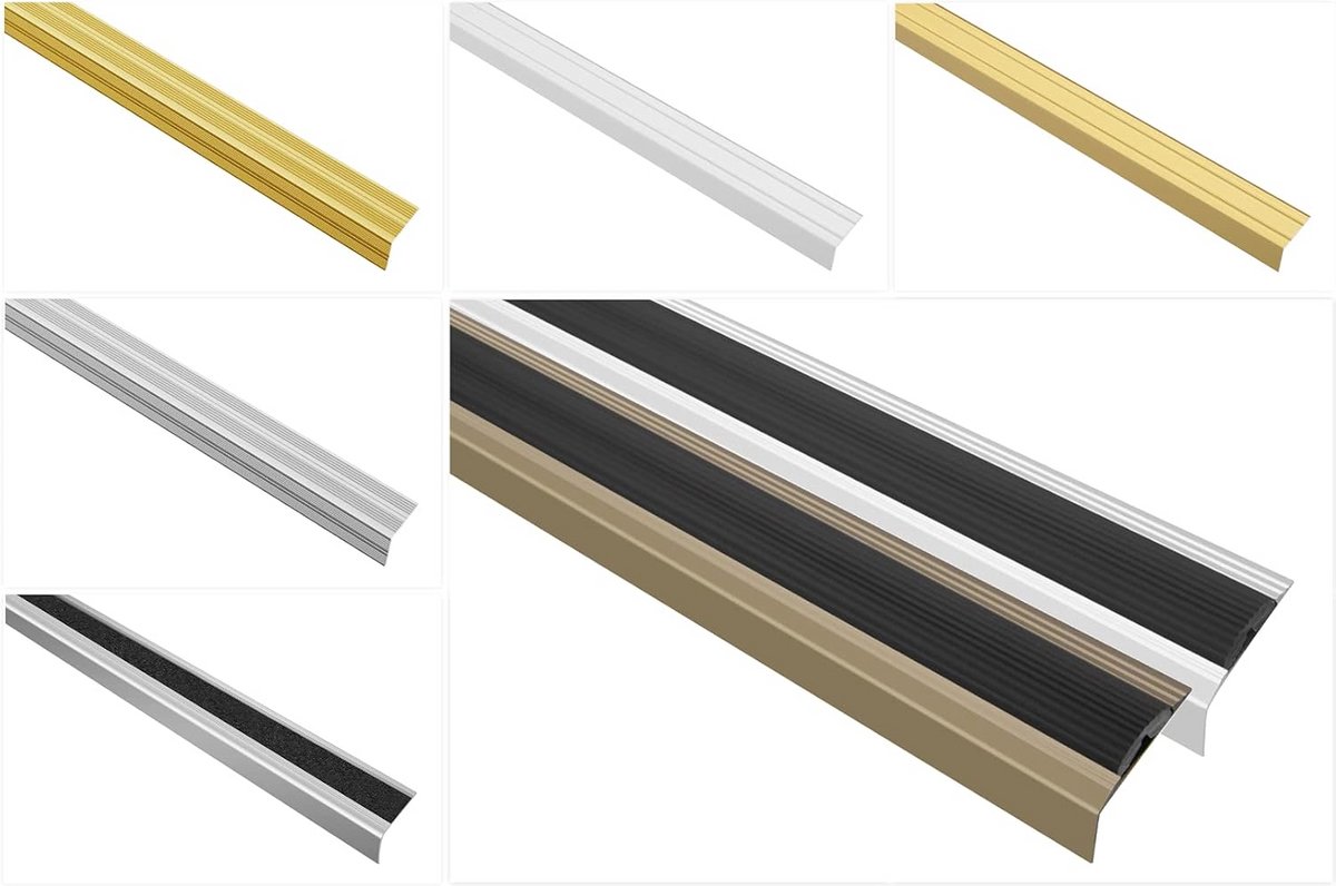 Antislip Traprandprofiel van Geanodiseerd Aluminium - Bescherming en Afwerking voor Trappen