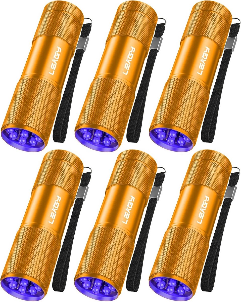 6-Pack UV Zaklampen Zwart Licht voor Detectie en Inspectie