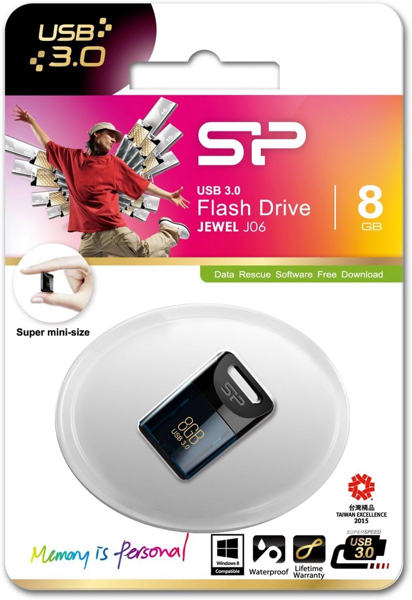 8GB USB 3.0 Geheugenstick - Klein en Duurzaam - Diepblauw