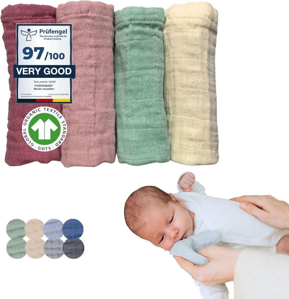 Hydrofiele Luiers en Was Bergen voor Baby's 80x80cm | 100% Zacht Katoen