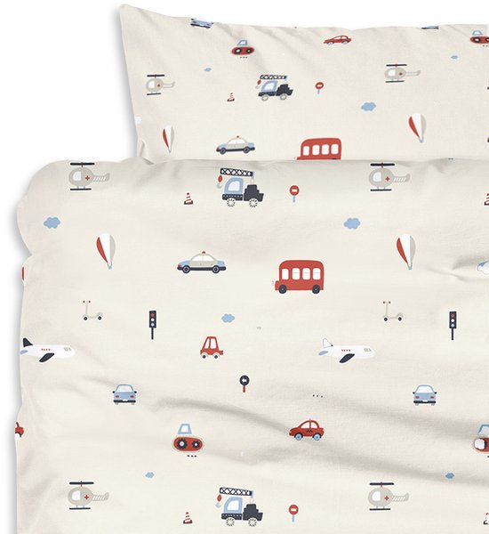 Petite Amélie Dekbedovertrekset - 120x150 cm - Flanel - Vehicles van Petite Amélie — afbeelding 4
