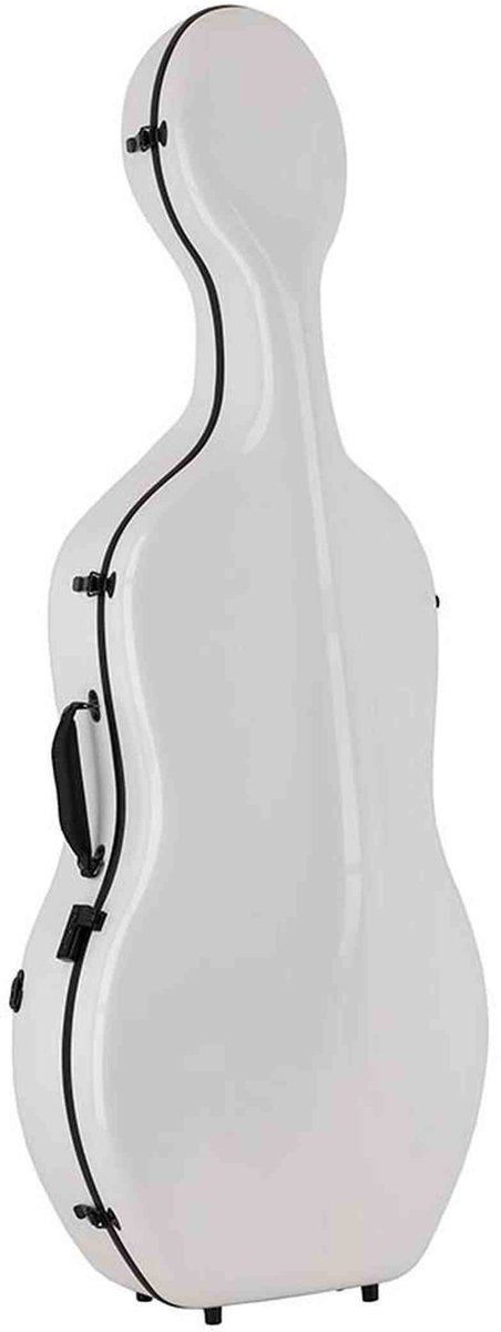 Leonardo CC-844-WH Pro Series cellokoffer 4/4 full carbon wit 3,8 kg