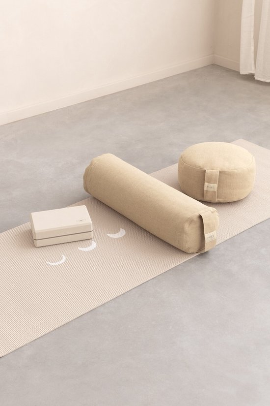 Yoga bolster eco jute bruin rond - Pure van Merkloos — afbeelding 5