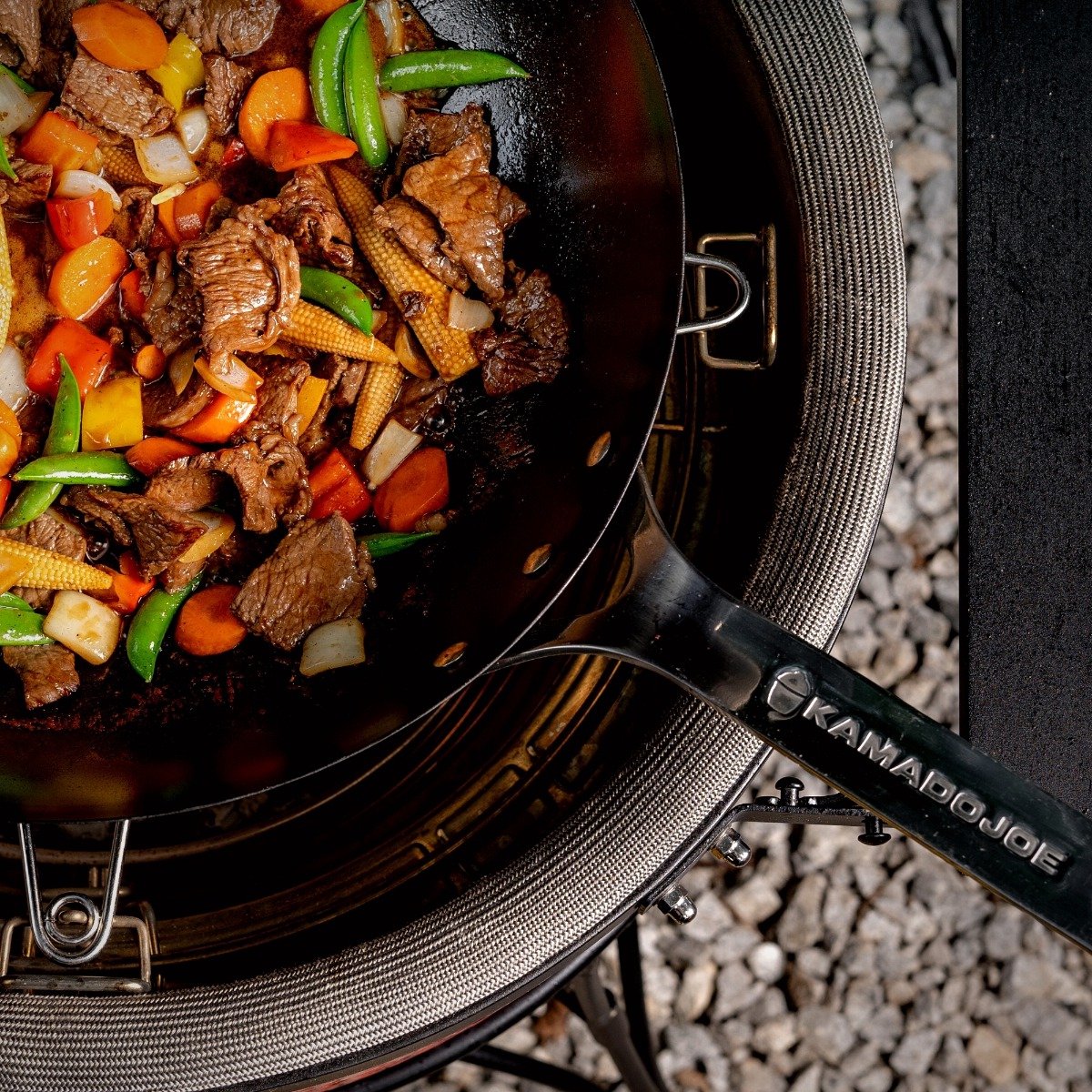 Kamado Joe Wok en acier au carbone - Pour wok authentique sur BBQ kamado