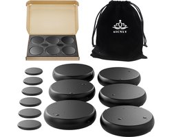 12-delige Hot Stone Massage Set | Professionele Basaltstenen voor Spierontspanning en Wellness