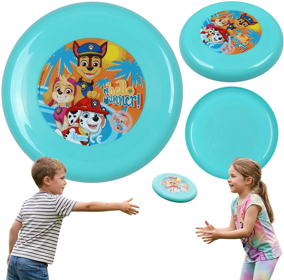 Paw Patrol Vliegende schijf voor kinderen, FRISBEE, schijf om mee te spelen in de tuin 23 cm