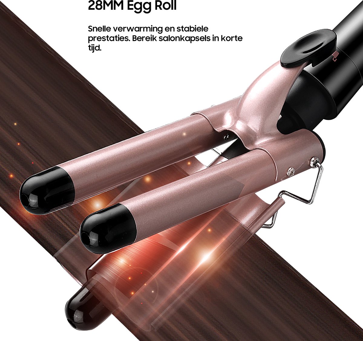 Borlin Dewelling 5-in-1 Krultang Set met Verwisselbare Opzetstukken - afbeelding 3