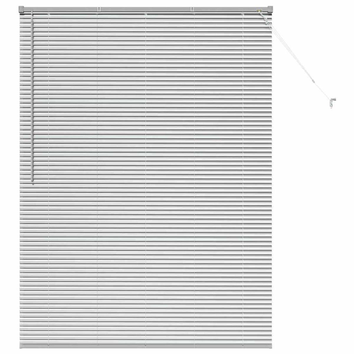 vidaXL - Venetiaanse - jaloezie - zilver - 175 - x - 135 - cm - 25 - mm - Aluminium