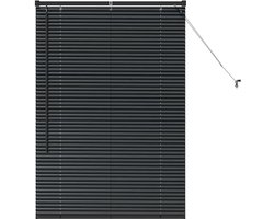 vidaXL - Venetiaanse - jaloezie - Zwart - 130 - x - 95 - cm - 25 - mm - Aluminium