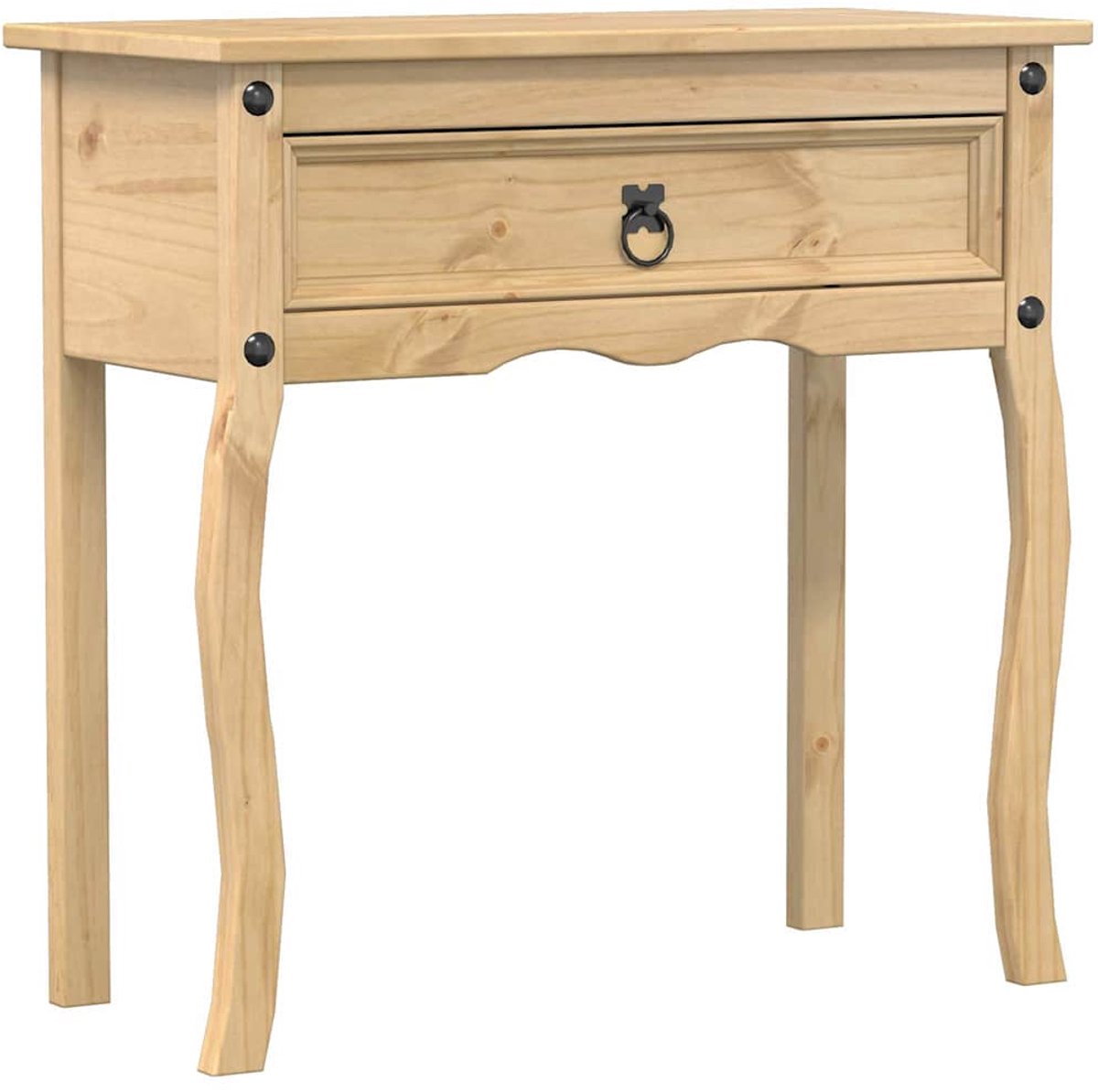 vidaXL Wandtafel - Corona - 73x35x73 - cm - massief - grenenhout Bruin