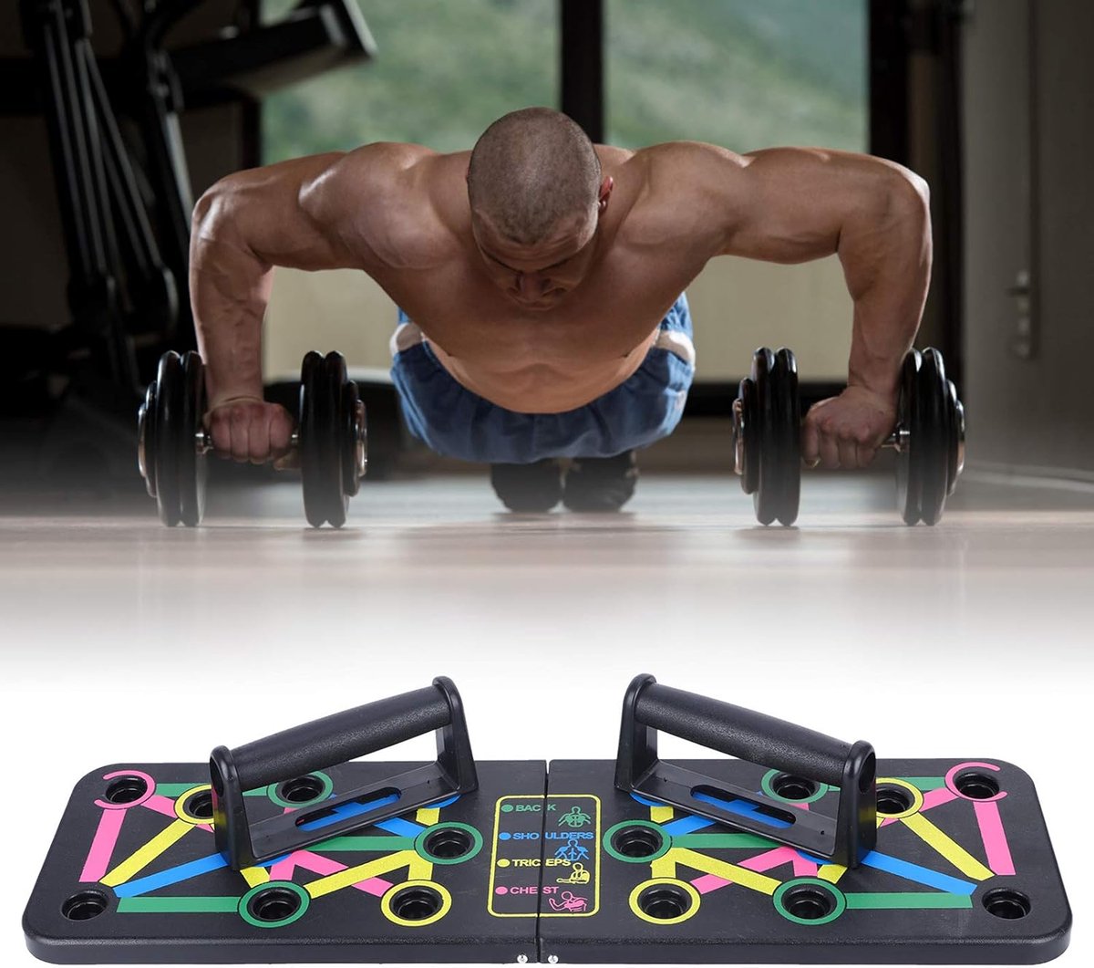 Multifunctioneel Push-up Board Opvouwbaar voor Krachttraining Thuis