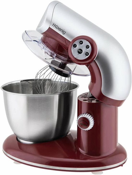 Krachtige Keukenmachine 5.5L met 1000W Motor - RVS Mixer voor Kneed-, Klop- en Mengwerk van Merkloos — afbeelding 5