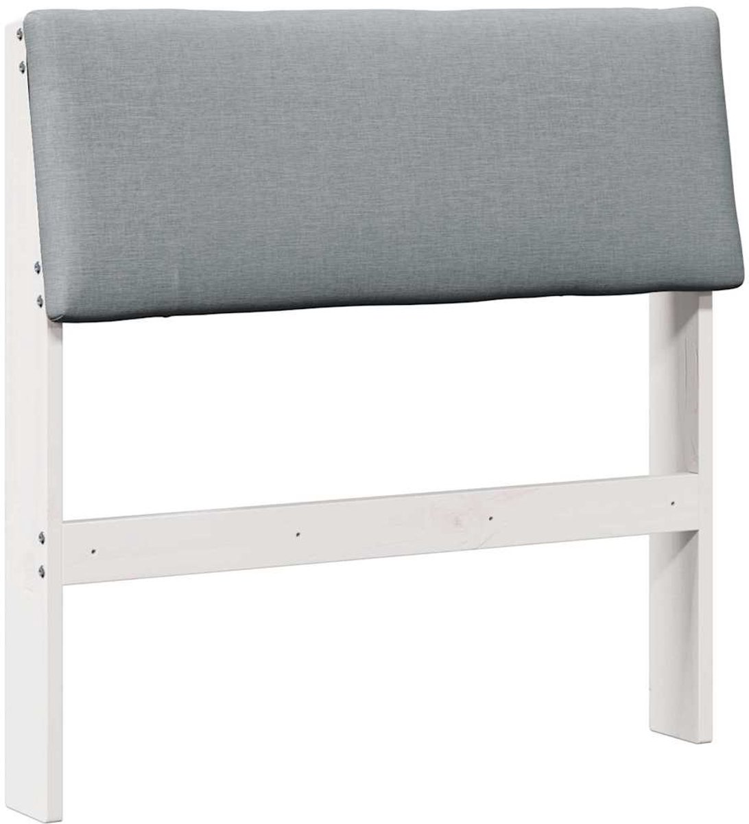vidaXL Gestoffeerd - hoofdbord - Lichtgrijs - 80 - cm - Massief - grenenhout