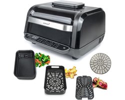 Multifunctionele 8-in-1 Heteluchtfriteuse Oven met Grill en Pizzafunctie - 6 Liter