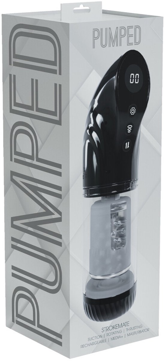 StrokeMate - Suction Rotation and Thrusting Masturbator Pump - Black