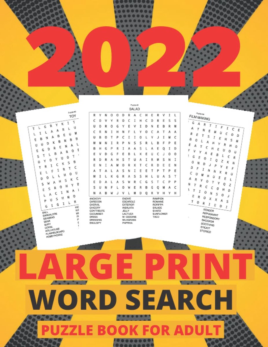 Groot Letter Woordzoekpuzzelboek: 100 Puzzels met Oplossingen